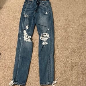 AE Next level stretch womens ripped high waisted jean